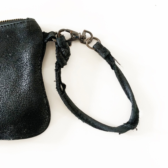 Tory Burch Leather Wristlet Wallet - Black/Silver - Picture 3 of 5